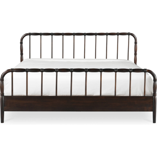 Vivian Queen Bed in Brown Finish Acacia Wood